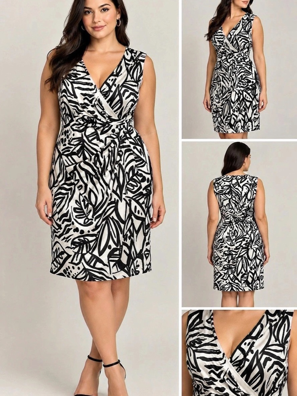 Lauren Ralph Lauren Abstract Leaf Print Dress